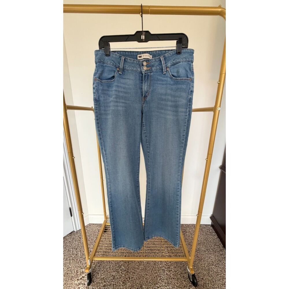 Levi's 529 Curvy Bootcut Jeans Two Button Fly Flap Pocket Stretch Size 10M